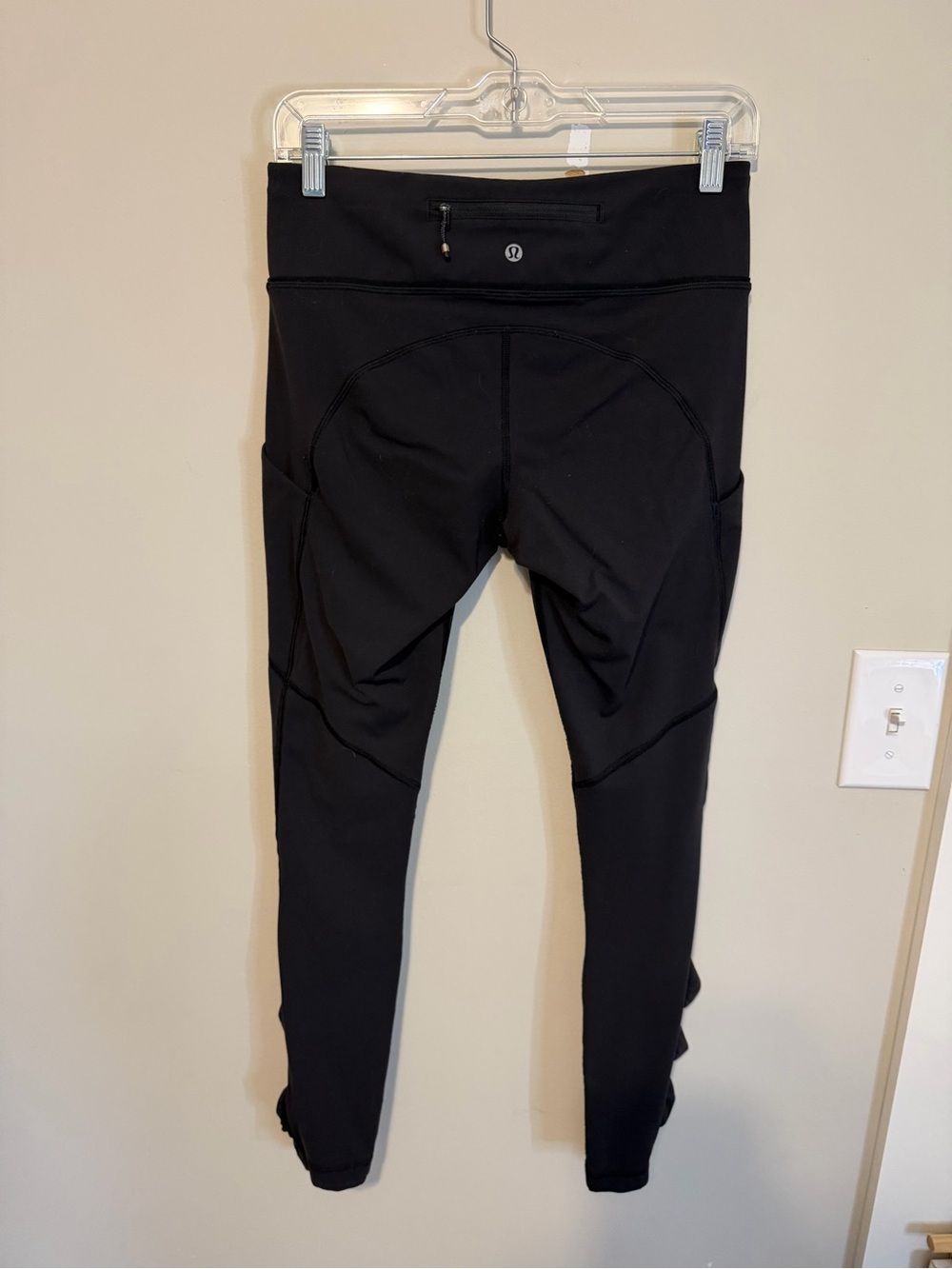 Lululemon Speed Tight Black High Rise Leggings with Pockets and Ruched Ankles - Picture 8 of 9